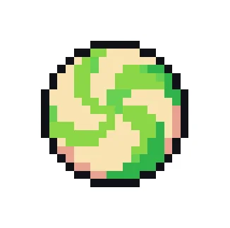 Bonbon spirale vert V1