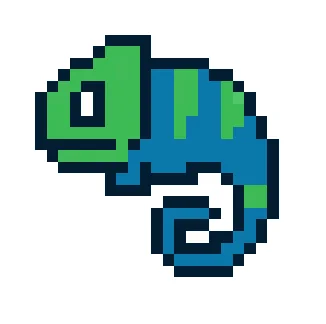 Cameleon Bleu Vert V1