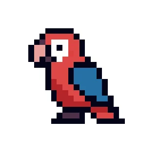 Perroquet Rouge bleu V4