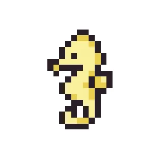 Hippocampe Jaune Pale V1