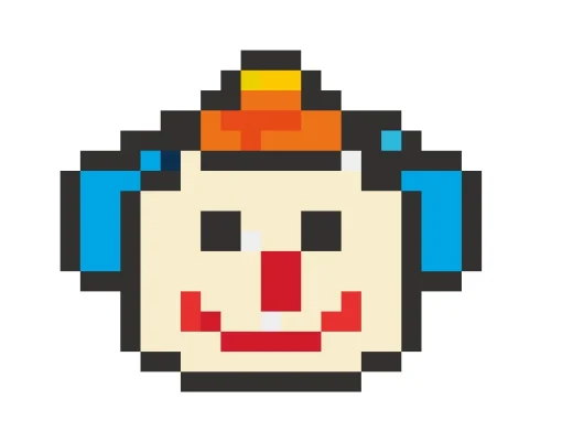 Clown Cheveux Bleus