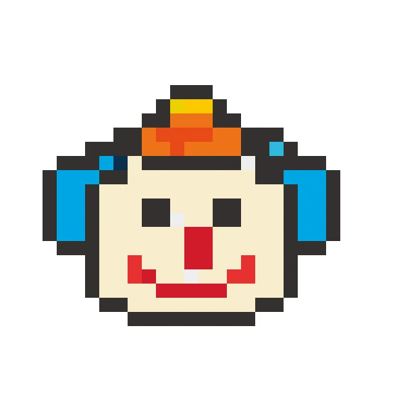 Clown Cheveux Bleus